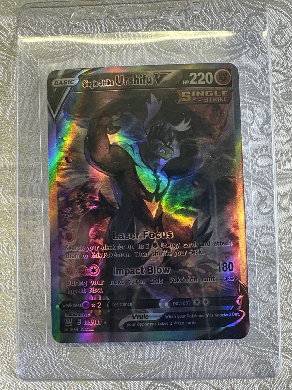 Pokemon Urshifu V Holographic Card